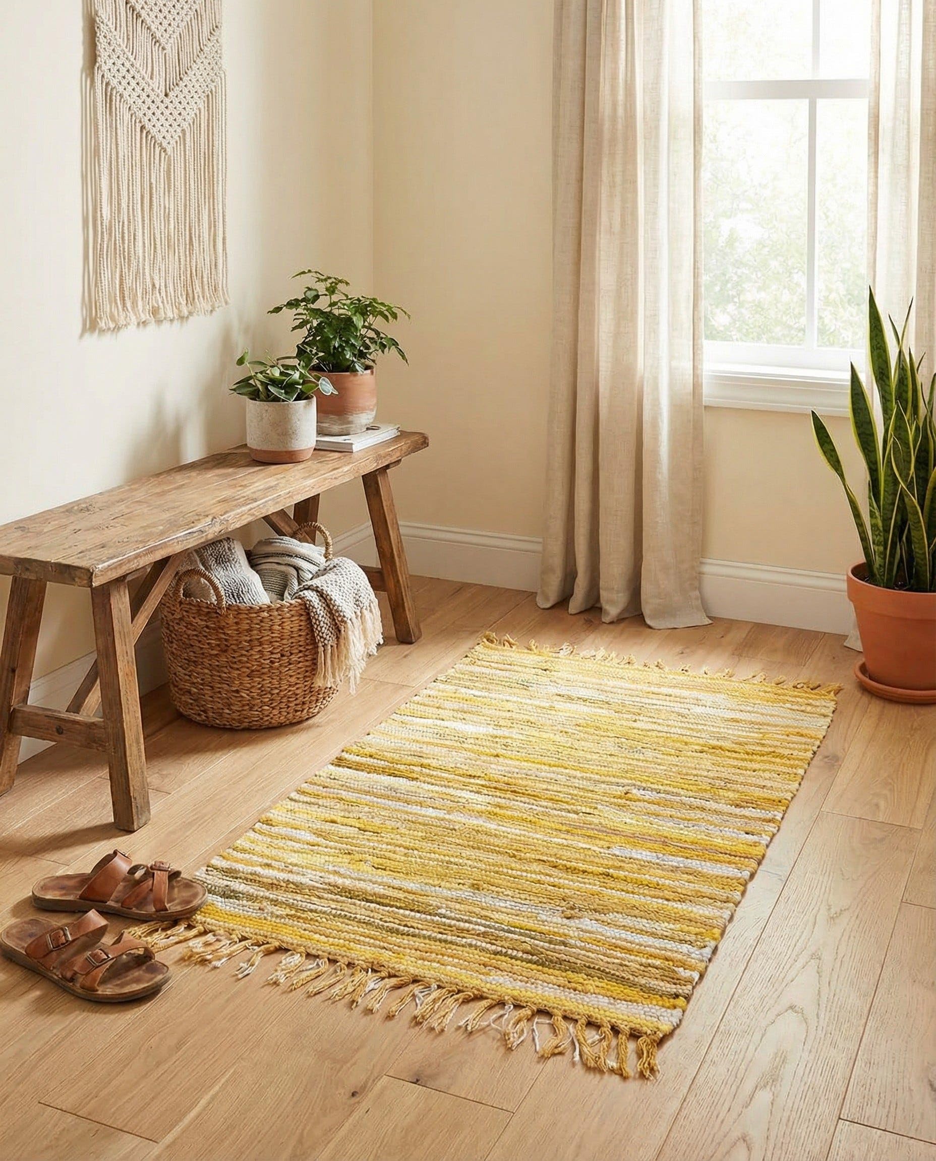 Amazon | Rugs.com Chindi コットンコレクションラグ – 2フィート x 3